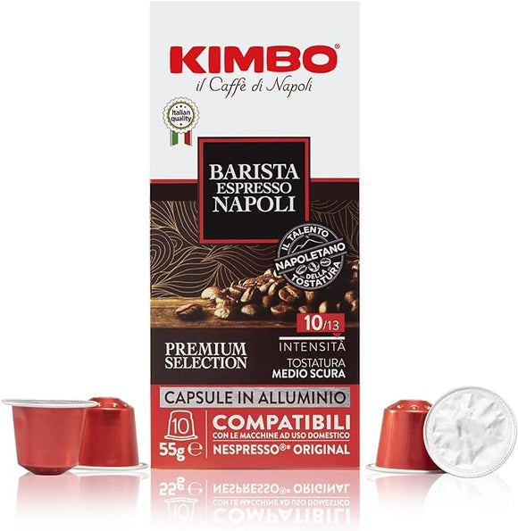 NEW Kimbo Barista Napoli Alu Capsules - Nespresso® Compatible Aluminum (10pcs)