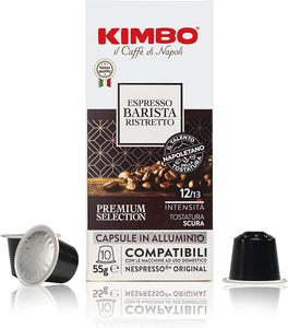 NEW Kimbo Barista Ristretto Alu Capsules - Nespresso® Compatible Aluminum (10pcs)