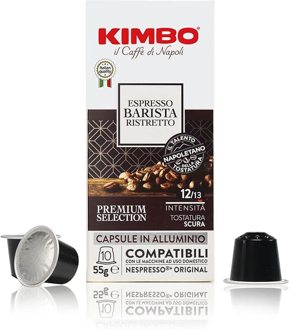 NEW Kimbo Barista Ristretto Alu Capsules - Nespresso® Compatible Aluminum (10pcs)