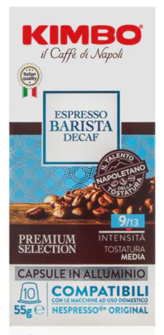 NEW Kimbo Barista Decaf Alu Capsules - Nespresso® Compatible Aluminum (10pcs)